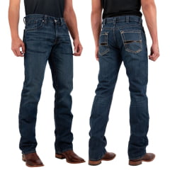 Calça Masculina TXC Jeans Marshal Azul Relaxed Fit Com Bordado No Bolso Ref:18324