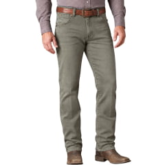 Calça Masculina Wrangler 11MWZ Icons Slim Jeans Sarja Lycra Kaki REF:W1MZUG323KA