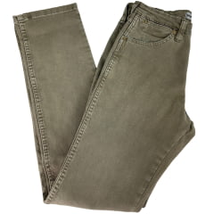 Calça Masculina Wrangler 11MWZ Icons Slim Jeans Sarja Lycra Kaki REF:W1MZUG323KA