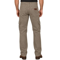 Calça Masculina Wrangler Brim Cargo Regular Kaki Ref: WM1801