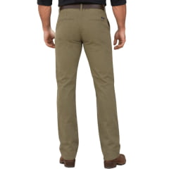 Calça Masculina Wrangler Com Elástico Sportwear Waist Sarja Cáqui Ref:WM1870