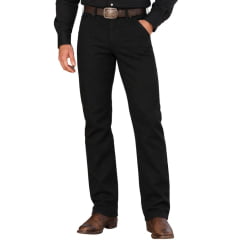 Calça Masculina Wrangler Com Elástico Sportwear Waist Sarja Preta Ref:WM1870