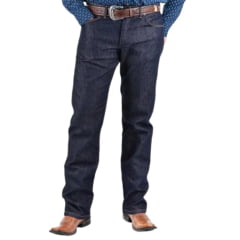 Calça Masculina Wrangler Jeans 13M Big E Tall Western Cowboy Azul Escuro Ref:13MEWPW38UN