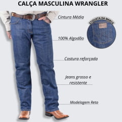 Calça Masculina Wrangler Jeans 13M Elastic Waistband Azul Com Lycra REF: 13M68BM36UN