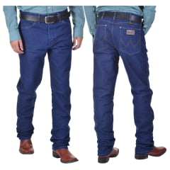 Calça Masculina Wrangler Jeans 13M Western Cowboy Azul Escuro REF: 13MWZDD36