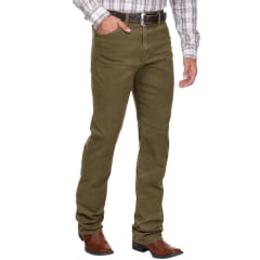 Calça Masculina Wrangler Jeans 13M Western Cowboy Cut Caqui Escuro Ref:13MWEKA36KA