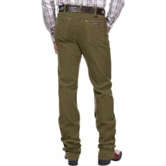 Calça Masculina Wrangler Jeans 13M Western Cowboy Cut Caqui Escuro Ref:13MWEKA36KA