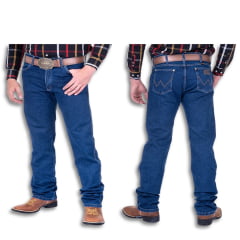 Calça Masculina Wrangler Jeans Azul Escuro 13M Big E Tall Western Azul Escuro 100% Algodão Ref.13MWZPW38UN