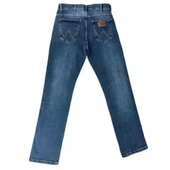 Calça Masculina Wrangler Jeans Azul Médio Com Lycra Texas Regular Ref:WM1279UN