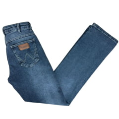 Calça Masculina Wrangler Jeans Azul Médio Com Lycra Texas Regular Ref:WM1279UN