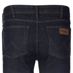 Calça Masculina Wrangler Jeans Lycra Azul Escuro Texas Regular REF: WM1213UN