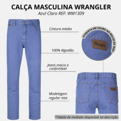 Calça Masculina Wrangler Jeans Texas Regular Cody Delavê REF: WM1309 UN