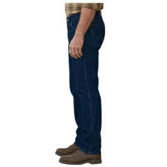 Calça Masculina Wrangler Texas Elastic Waistband Reta Lavagem Escura Ref:WM1951