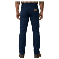 Calça Masculina Wrangler Texas Elastic Waistband Reta Lavagem Escura Ref:WM1951