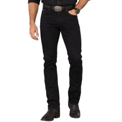 Calça Masculina Wrangler Texas Elastic Waistband Slim Sarja Preta Ref:WM1750