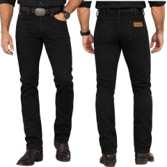Calça Masculina Wrangler Texas Elastic Waistband Slim Sarja Preta Ref:WM1750