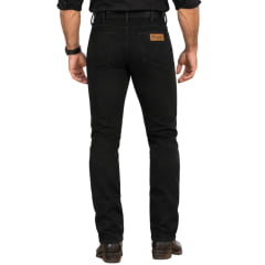 Calça Masculina Wrangler Texas Elastic Waistband Slim Sarja Preta Ref:WM1750
