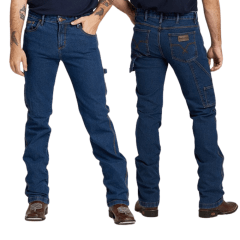 Calça Jeans Carpinteira Country Masculina Pura Raça Azul