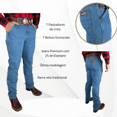 Calça Jeans Masculina Carpinteira Os Boiadeiros Clara