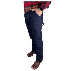 Calça Jeans Masculina Carpinteira Os Boiadeiros Escura