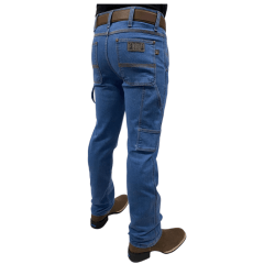 Calça Jeans Masculina Carpinteira Race Bull Delavê