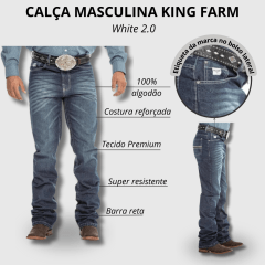 Calça Jeans Masculina King Farm White 2.0