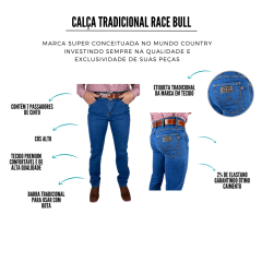 Calça Masculina Tradicional Race Bull Azul Claro