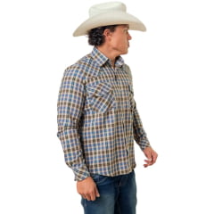 Camisa Masculina Texas Farm Flanelada Western Xadrez Policromado - Ref:CAL653