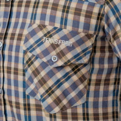 Camisa Masculina Texas Farm Flanelada Western Xadrez Policromado - Ref:CAL653