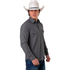 Camisa Masculina Texas Farm Flanelada Western Xadrez Preto - Ref:CAL655