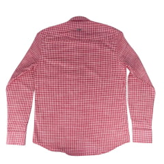 Camisa Masculina Txc Manga Longa Custom Xadrez Vermelho Ref:29081L