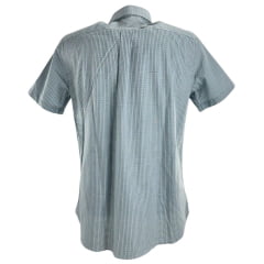 Camisa Masculina Aurochs Manga Curta Xadrez Verde Musgo Bolso Com Bordado Dourado Ref: 123448