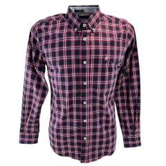Camisa Masculina Austin Western Manga Longa Xadrez Azul Marinho Rosa E Branco Com Logo Bordado Rosa Claro Ref:13406 Camisa Masculina Austin Western Manga Longa Xadrez Azul Marinho Rosa E Branco Com Logo Bordado Rosa Claro Ref:13406