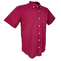 Camisa Masculina Calf Rope Jeans Manga Curta Xadrez Com Bolso Ref:9102/9105 - Escolha a cor