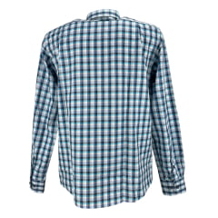 Camisa Masculina La Jineteada Premium Manga Longa Xadrez Pequeno Chumbo/Verde/Azul Claro - REF: 16