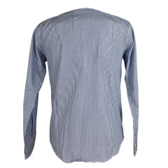 Camisa Masculina Laço Forte Manga Longa Listrada Azul/Branco Com Logo Azul Ref:M.L.S.X 2025
