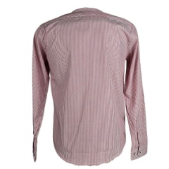 Camisa Masculina Laço Forte Manga Longa Listrada Vermelho/Branco Com Logo Branco Ref:M.L.S.X 2025