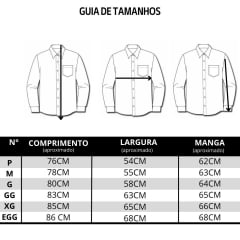 Camisa Masculina Laço Forte Manga Longa Slim Xadrez Azul Claro Com Bolso Bordado Logo Branco REF: M.L.S.X.3161