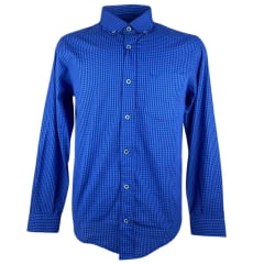 Camisa Masculina Laço Forte Manga Longa Slim Xadrez Azul/Vermelho/Marrom- Ref.M.L.S.X.3161 - Escolha a cor