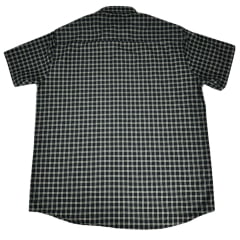 Camisa Masculina Laço Forte Plus Size Manga Curta Xadrez Preto Ref: M.C.S.X.9205