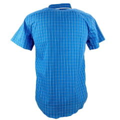 Camisa Masculina Laço Forte Slim Xadrez Azul Manga Curta Ref: M.C.S.X 9205