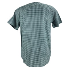 Camisa Masculina Laço Forte Xadrez Verde Manga Curta Com Logo Verde Ref:9205.1