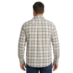Camisa Masculina Lee Manga Longa Xadrez Creme Ref:8203L