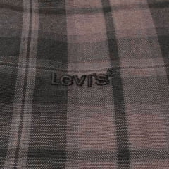 Camisa Masculina Levi's Authentic Button Down Relaxed Fit Xadrez Marrom Manga Longa Ref:LB0050170
