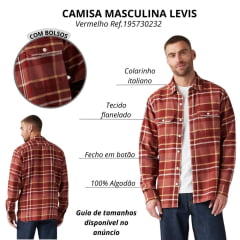 Camisa Masculina Levi's Flanela Xadrez Ref 195730232