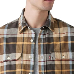 Camisa Masculina Levi's Flanelada Xadrez Preto Ref 195870297