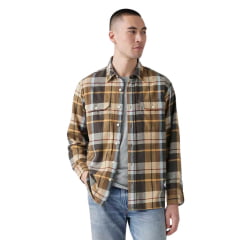 Camisa Masculina Levi's Flanelada Xadrez Preto Ref 195870297