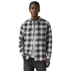 Camisa Masculina Levi's Manga Longa The Worker Relaxed Fit Xadrez Preto E Branco Flanelada Ref:195870354 Camisa Masculina Levi's Manga Longa The Worker Relaxed Fit Xadrez Preto E Branco Flanelada Ref:195870354