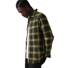 Camisa Masculina Levi's Manga Longa Xadrez Verde Flanelada The Worker Relaxed Fit Ref:195870355