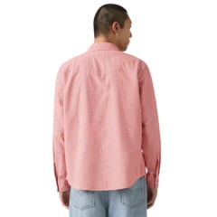 Camisa Masculina Levi's Western Shirt Relaxed Fit Xadrez Vermelho Manga Longa C Bolsos Ref:A19190072